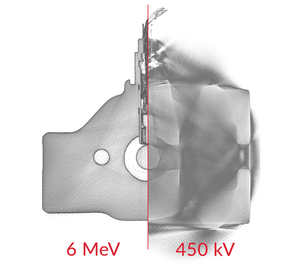High Energy 6 MeV X-ray Scan Comparison