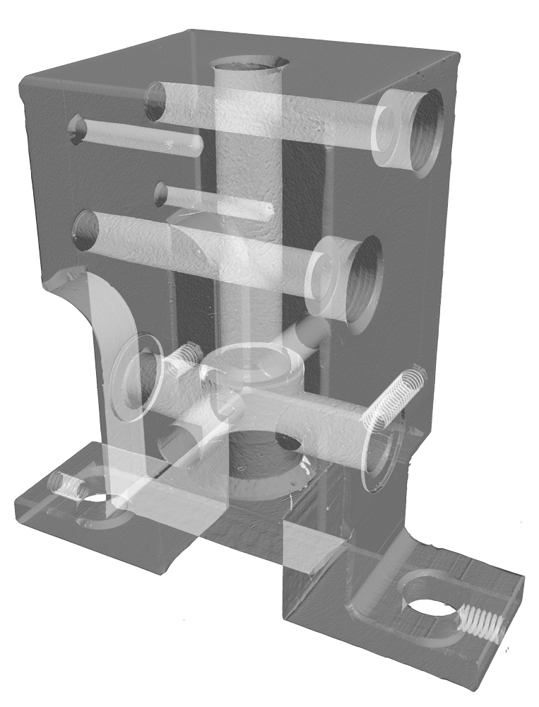 X-ray inspection of a plastic part